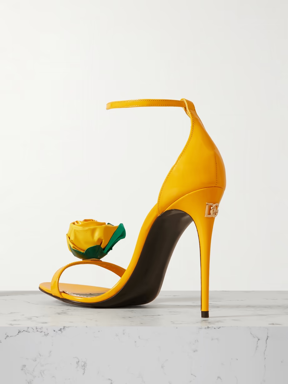 Embellished patent-leather sandals Embellished patent-leather sandals
