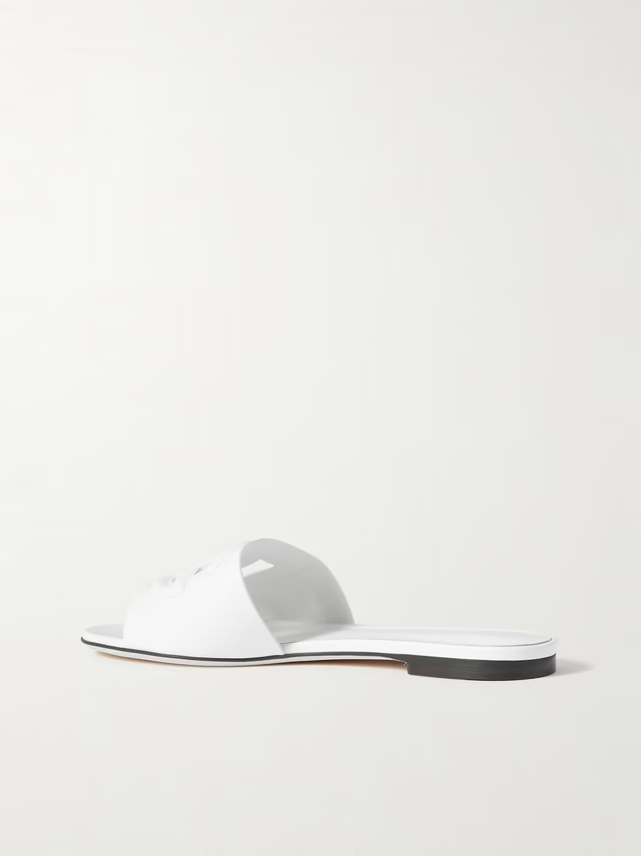 Bianca cutout leather slides Bianca cutout leather slides