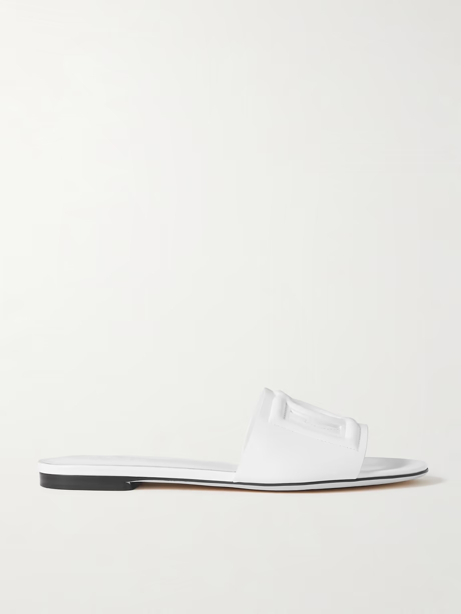 Bianca cutout leather slides Bianca cutout leather slides