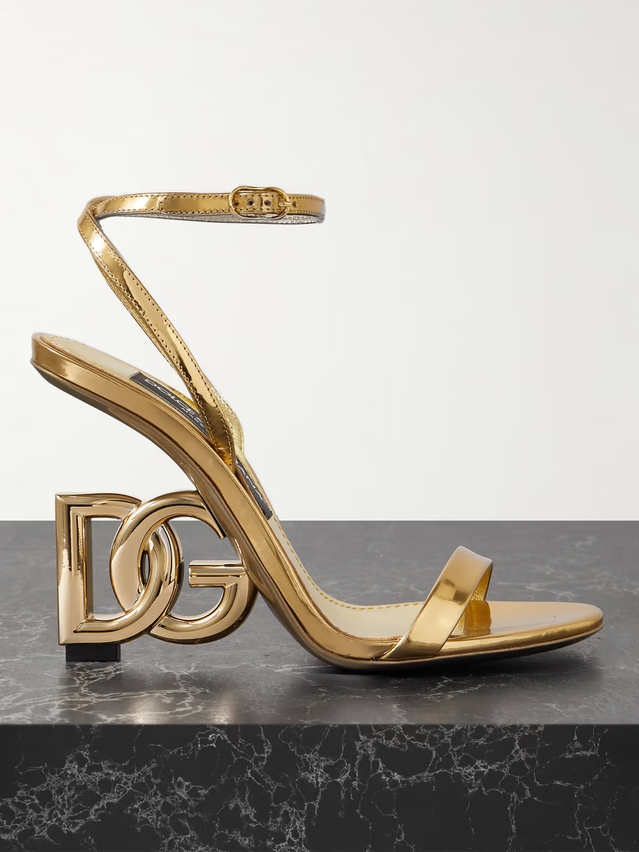 Formale embellished metallic leather sandals Formale embellished metallic leather sandals