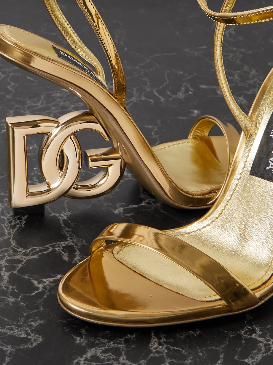 Formale embellished metallic leather sandals Formale embellished metallic leather sandals