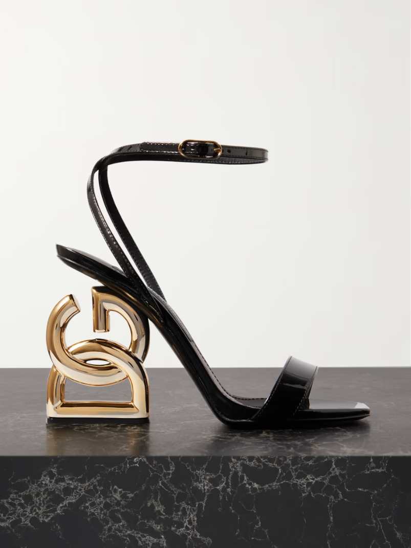 Keira embellished patent-leather sandals Keira embellished patent-leather sandals