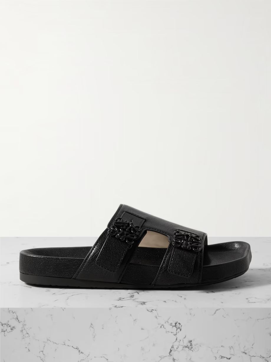 Ease embellished leather slides Ease embellished leather slides