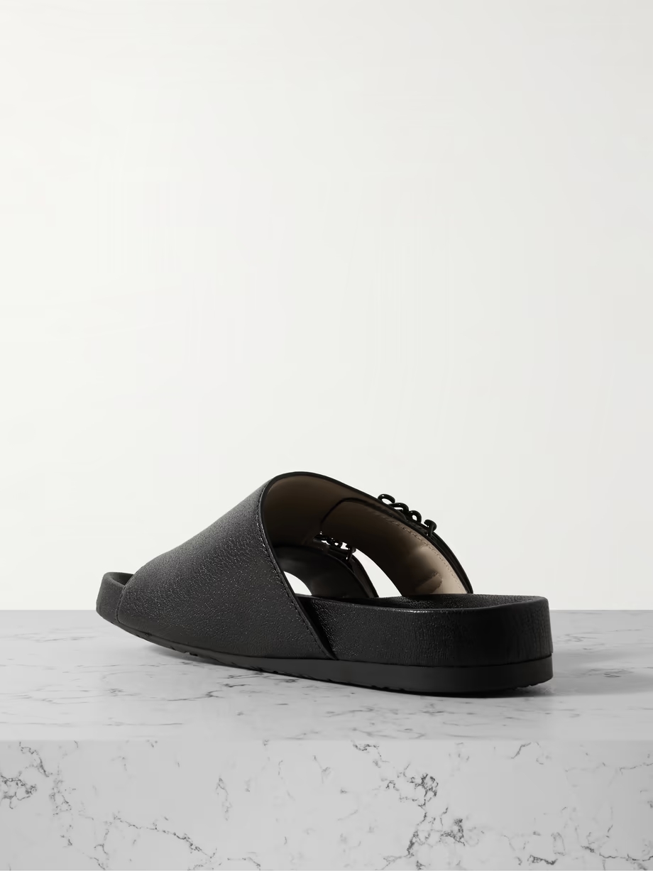 Ease embellished leather slides Ease embellished leather slides
