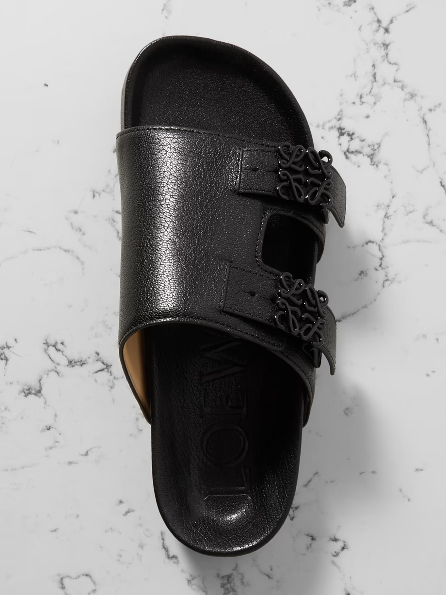 Ease embellished leather slides Ease embellished leather slides
