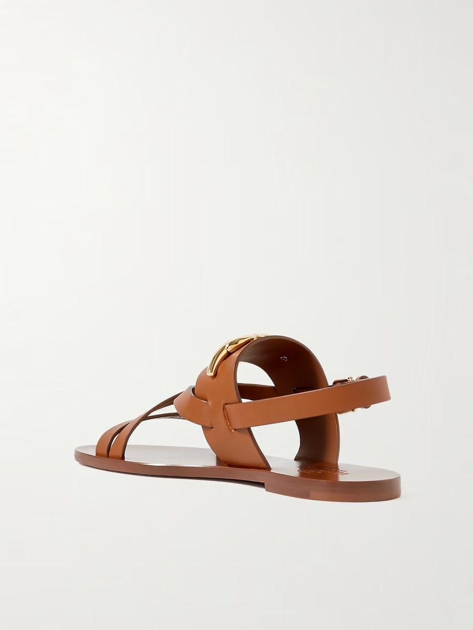 VLOGO embellished leather sandals VLOGO embellished leather sandals