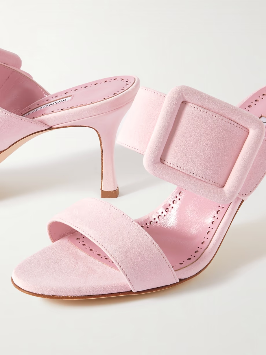 Gable 70 buckled suede mules Gable 70 buckled suede mules