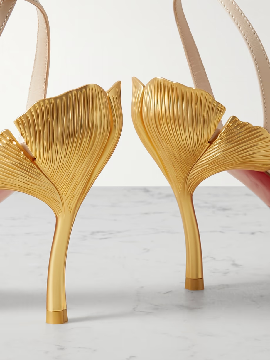 Ginko Girl 85 leather and gold-tone pumps Ginko Girl 85 leather and gold-tone pumps