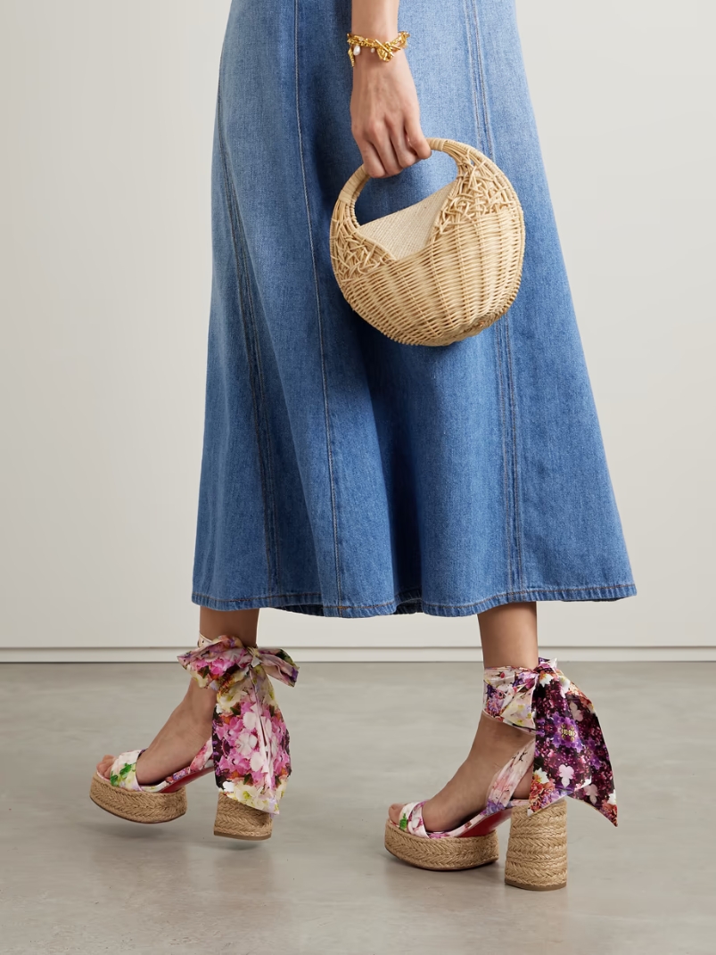 Mariza du Desert 95 floral-print satin espadrille platform sandals Mariza du Desert 95 floral-print satin espadrille platform sandals