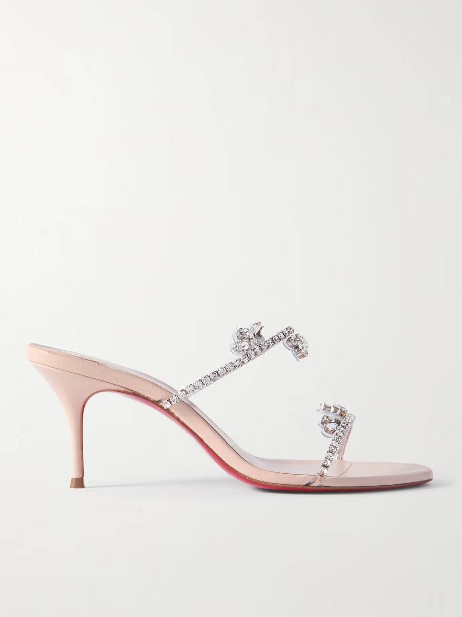 Just Queen 70 crystal-embellished PVC mules Just Queen 70 crystal-embellished PVC mules