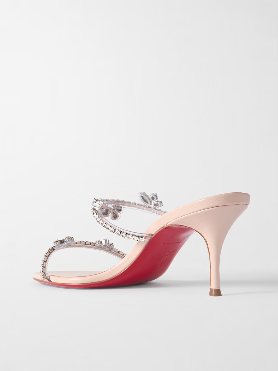 Just Queen 70 crystal-embellished PVC mules Just Queen 70 crystal-embellished PVC mules