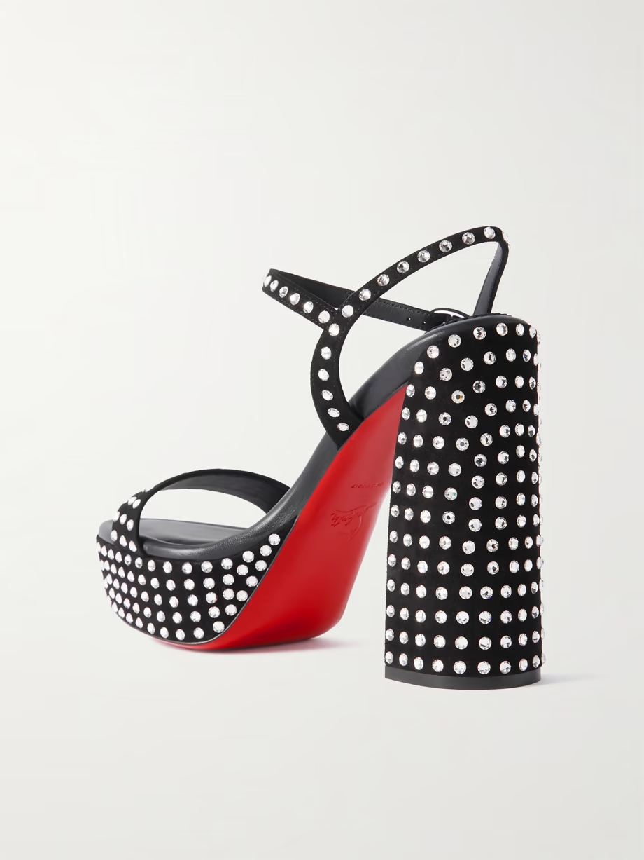 Movida Jane 130 crystal-embellished suede platform sandals Movida Jane 130 crystal-embellished suede platform sandals