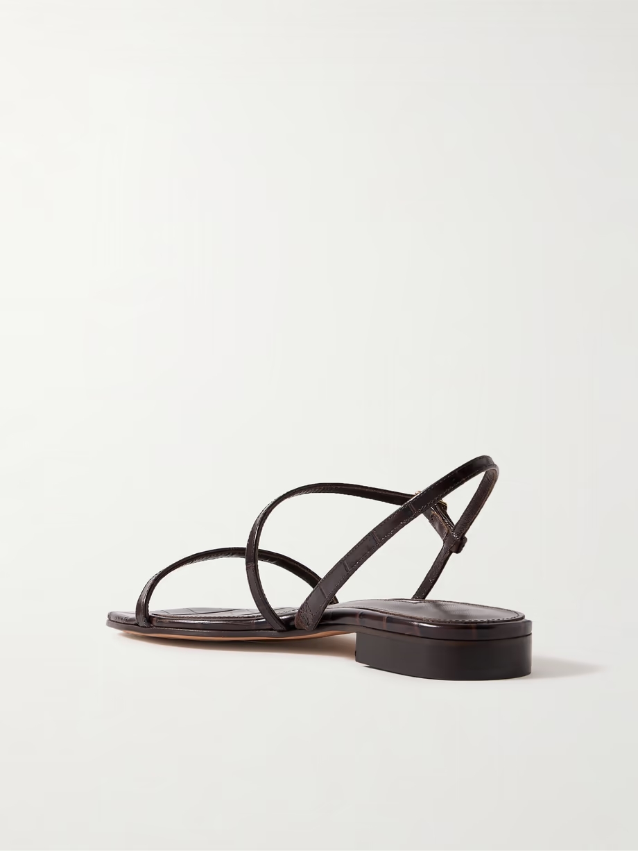 Hope croc-effect leather sandals Hope croc-effect leather sandals