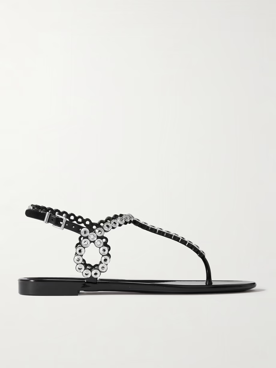 Almost Bare crystal-embellished PVC sandals Almost Bare crystal-embellished PVC sandals