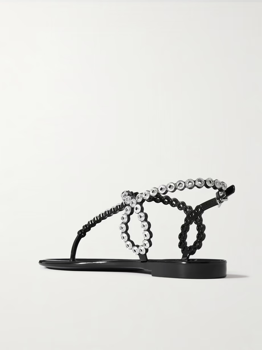 Almost Bare crystal-embellished PVC sandals Almost Bare crystal-embellished PVC sandals