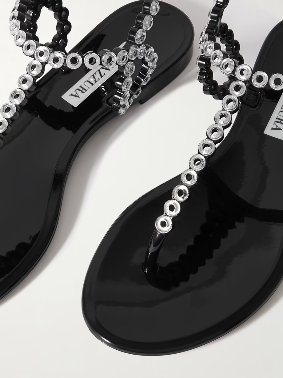 Almost Bare crystal-embellished PVC sandals Almost Bare crystal-embellished PVC sandals