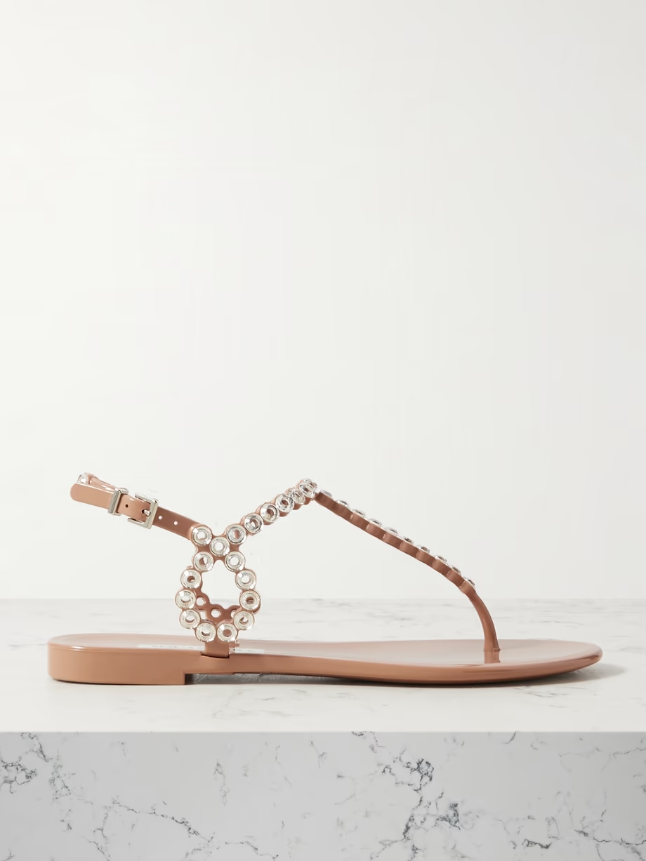 Almost Bare crystal-embellished PVC sandals Almost Bare crystal-embellished PVC sandals