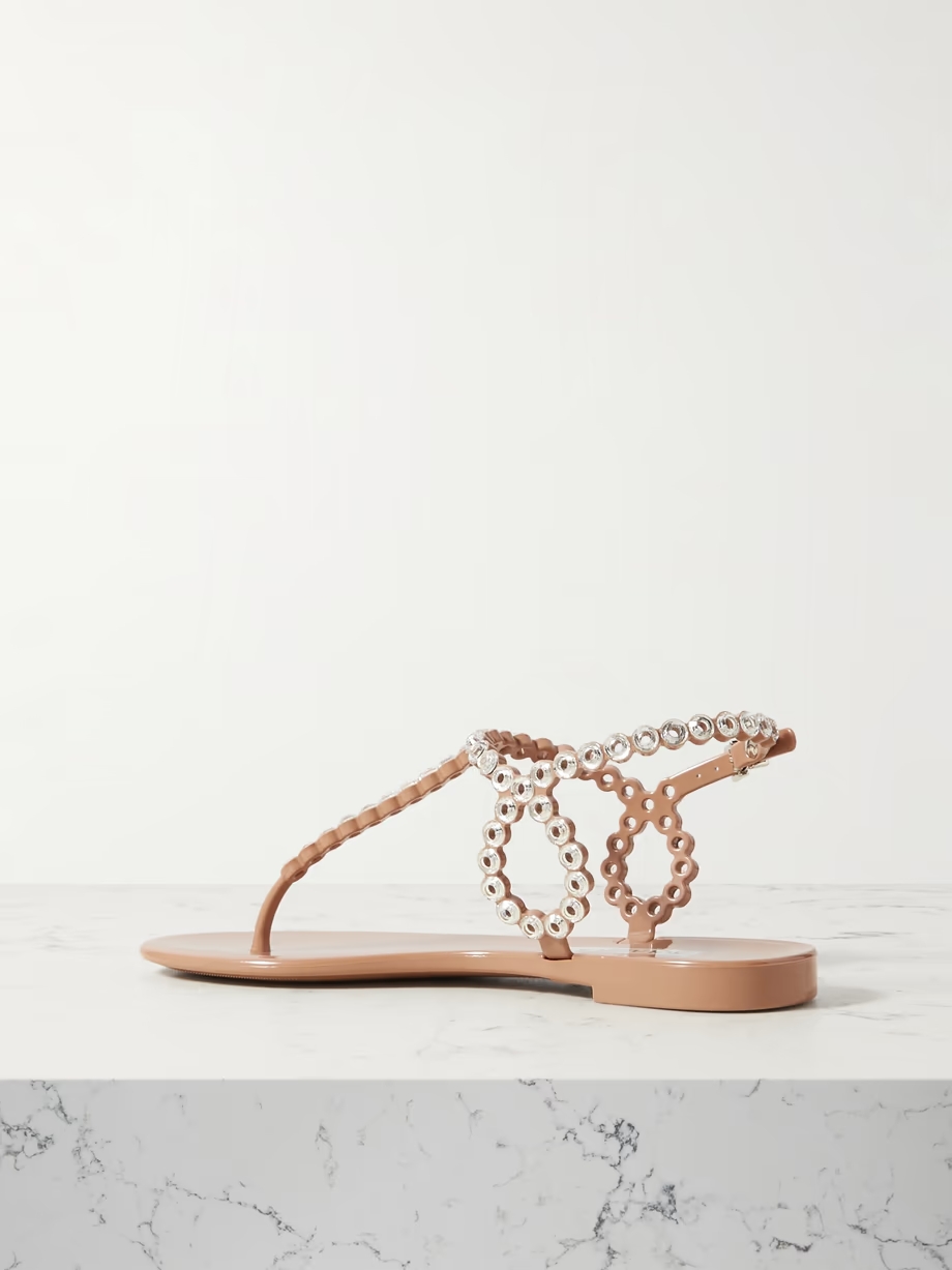 Almost Bare crystal-embellished PVC sandals Almost Bare crystal-embellished PVC sandals