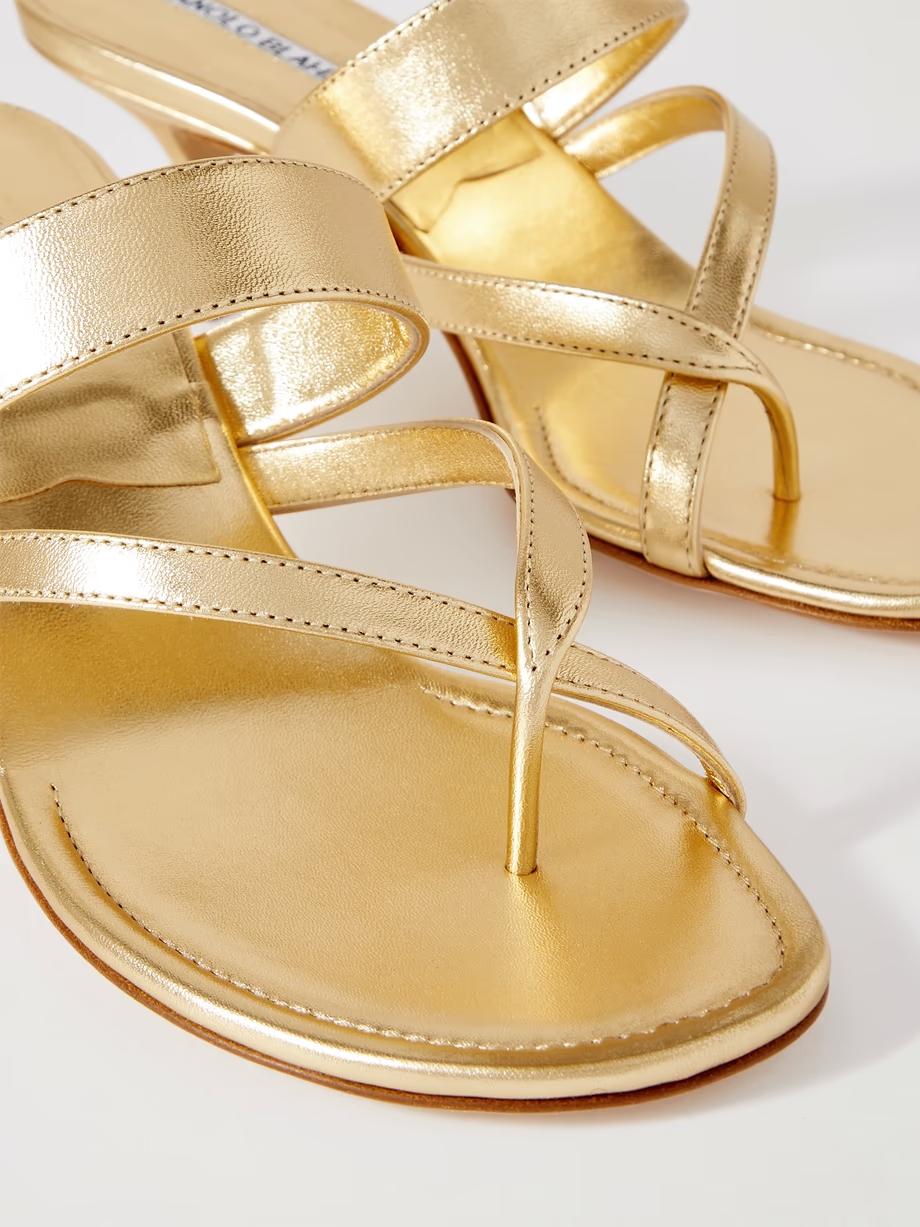 Susa 50 metallic leather sandals Susa 50 metallic leather sandals