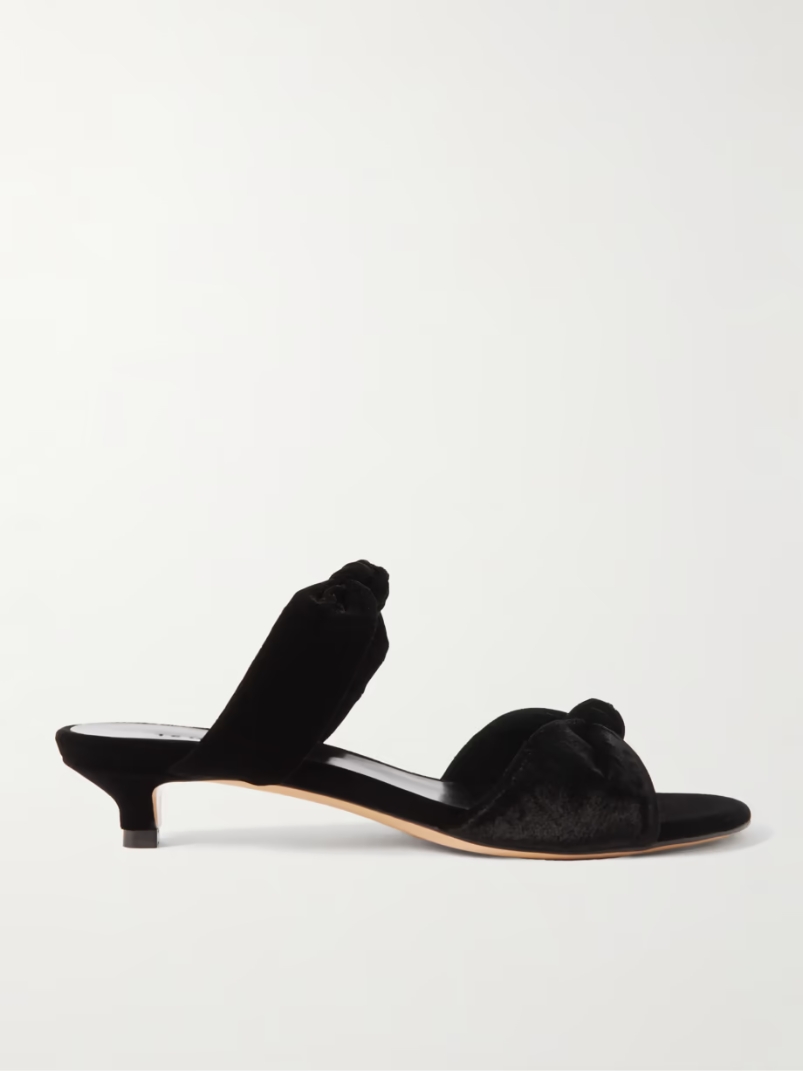 Knot velvet mules Knot velvet mules