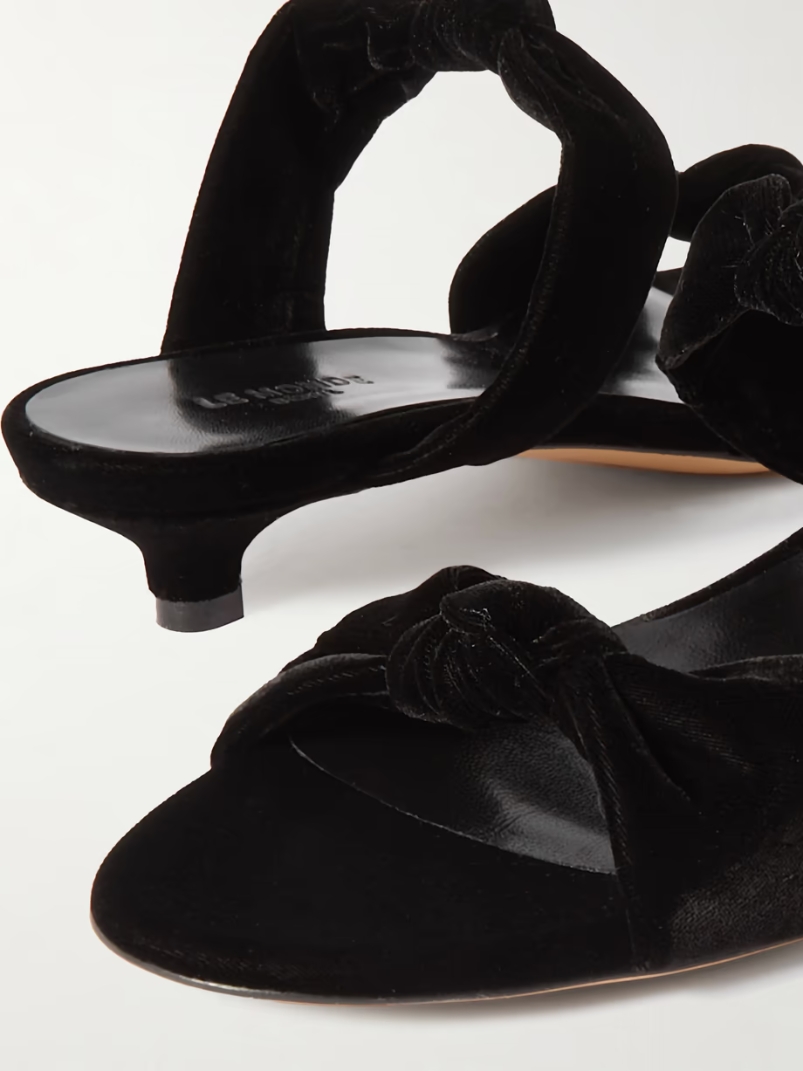Knot velvet mules Knot velvet mules