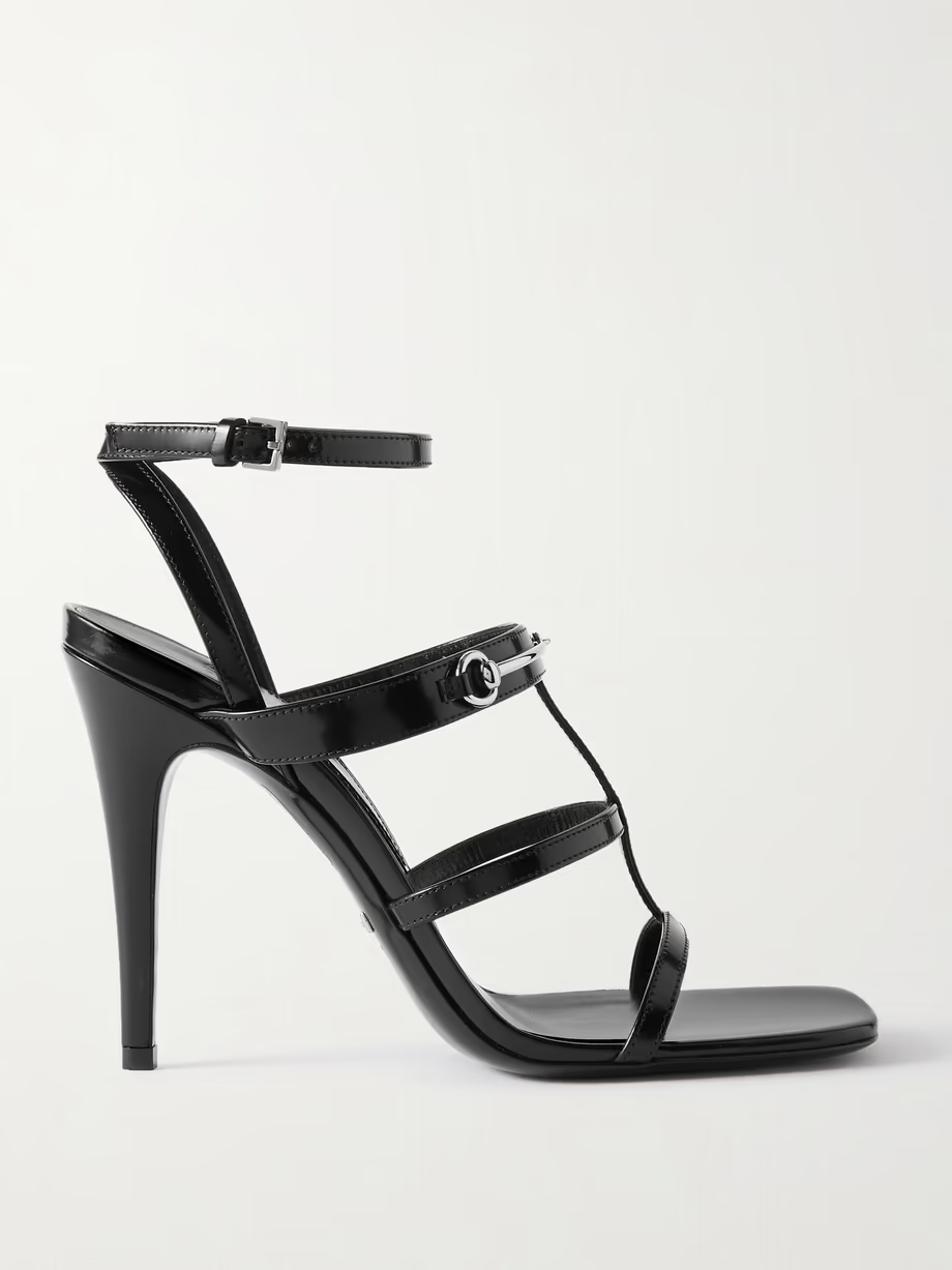 Divine horsebit-embellished leather sandals Divine horsebit-embellished leather sandals