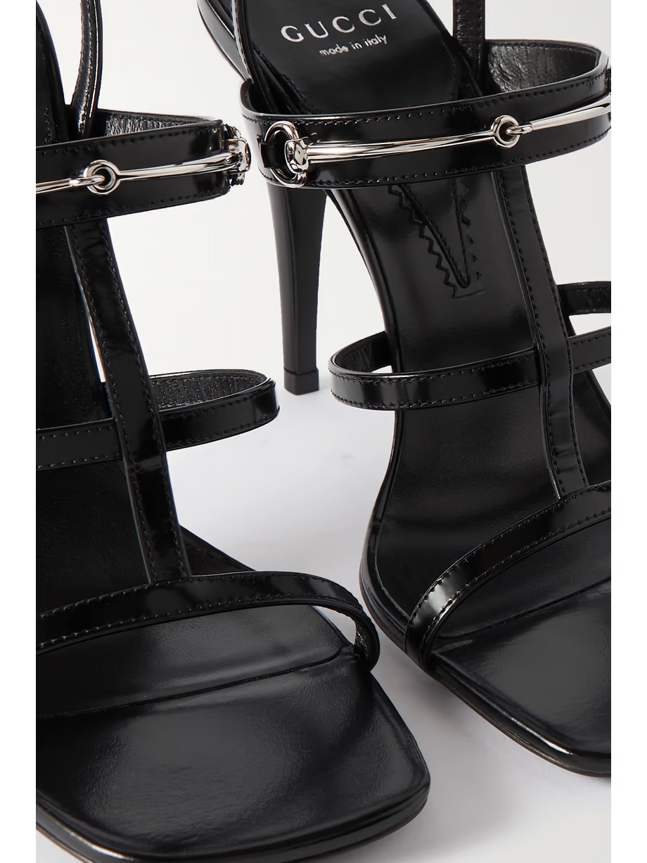 Divine horsebit-embellished leather sandals Divine horsebit-embellished leather sandals