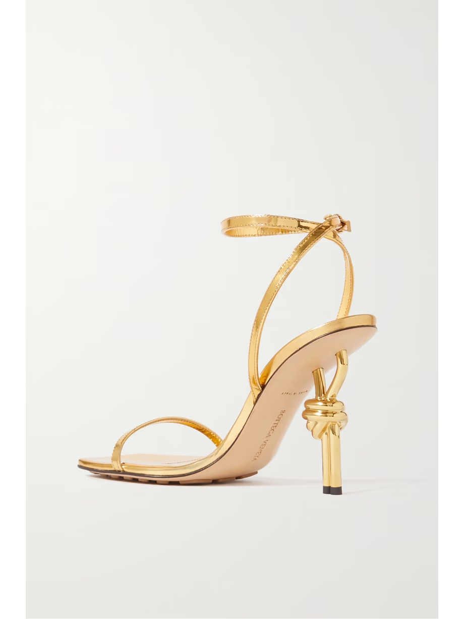Knot metallic leather sandals Knot metallic leather sandals