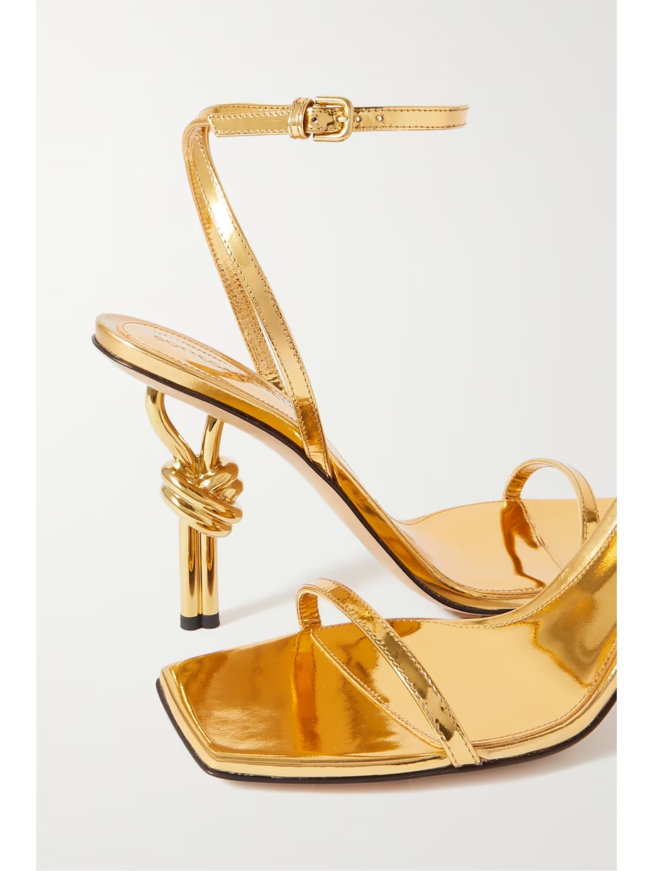 Knot metallic leather sandals Knot metallic leather sandals