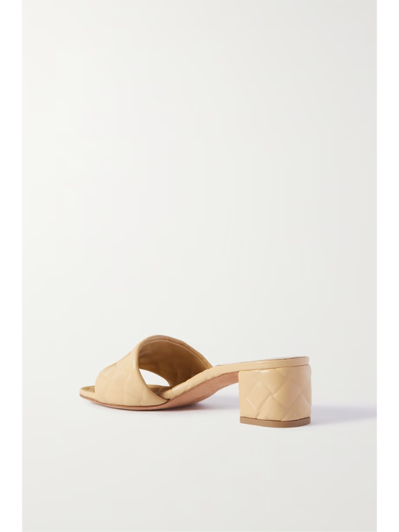 Quilted leather mules Quilted leather mules