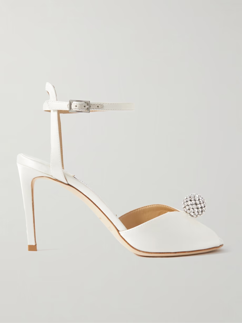 Sacora 85 crystal-embellished satin sandals Sacora 85 crystal-embellished satin sandals