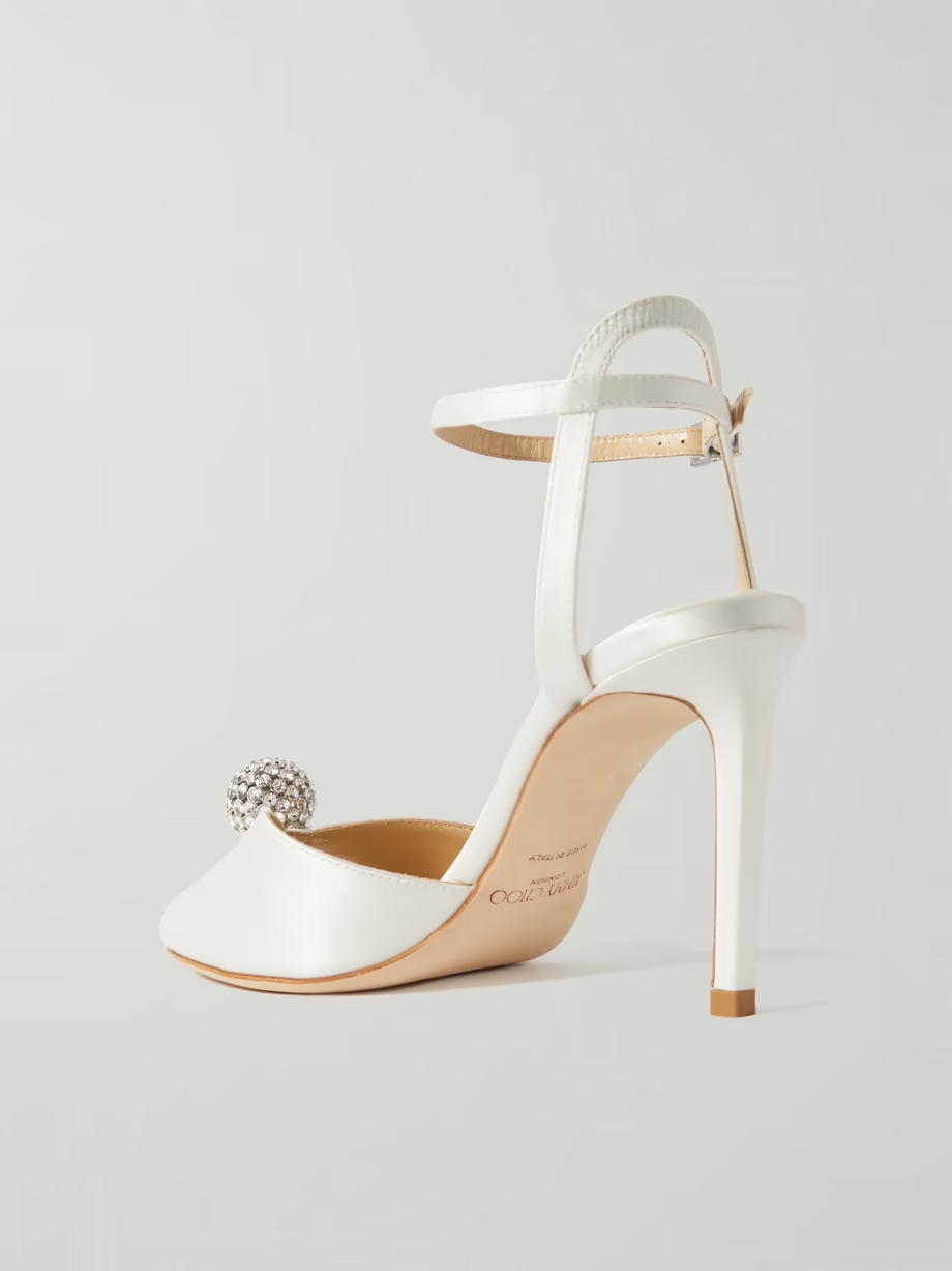 Sacora 85 crystal-embellished satin sandals Sacora 85 crystal-embellished satin sandals