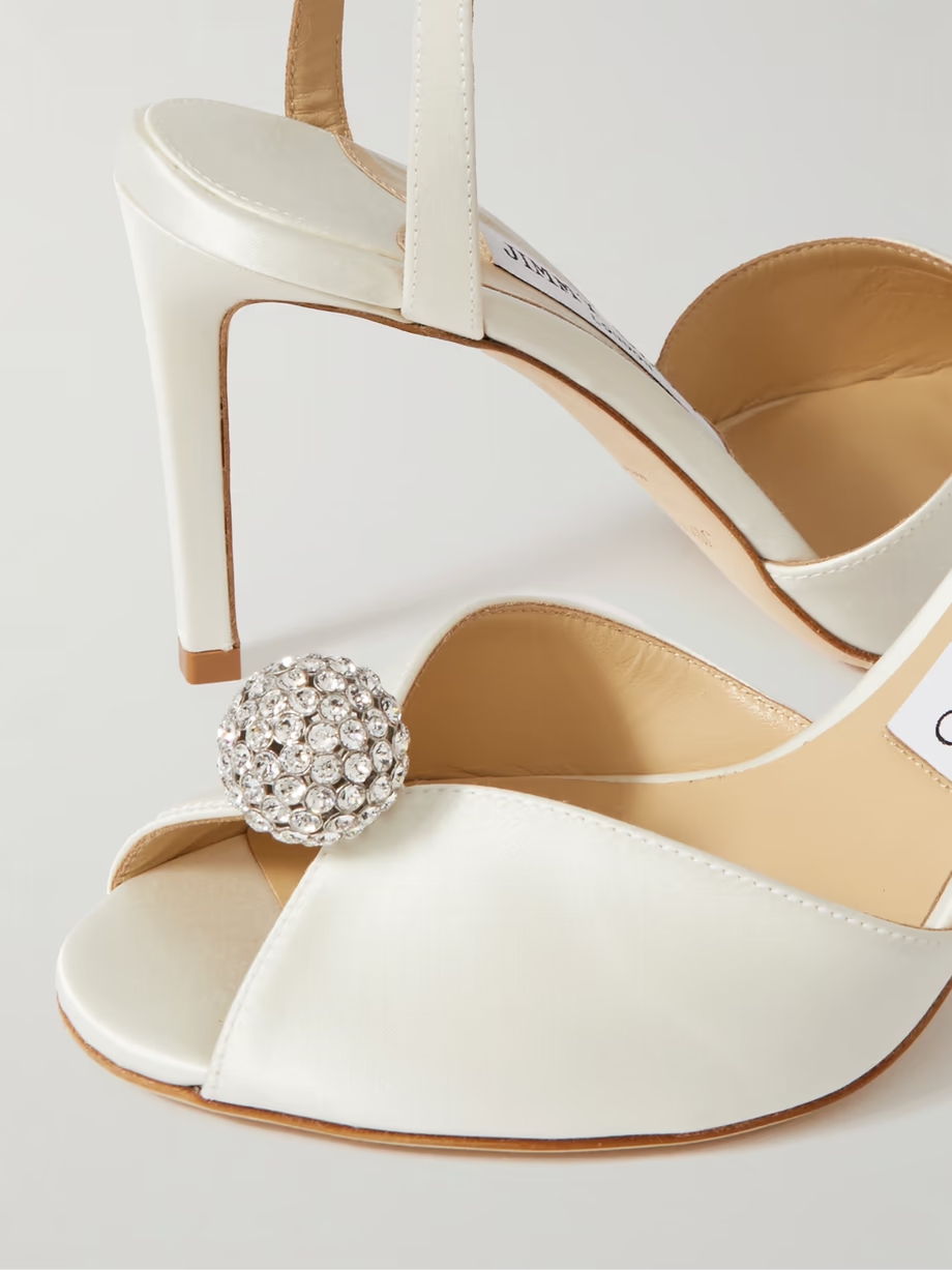 Sacora 85 crystal-embellished satin sandals Sacora 85 crystal-embellished satin sandals