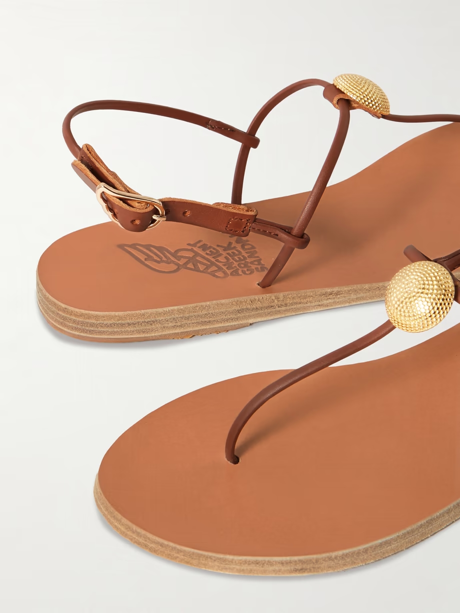 Dimitria embellished leather sandals Dimitria embellished leather sandals