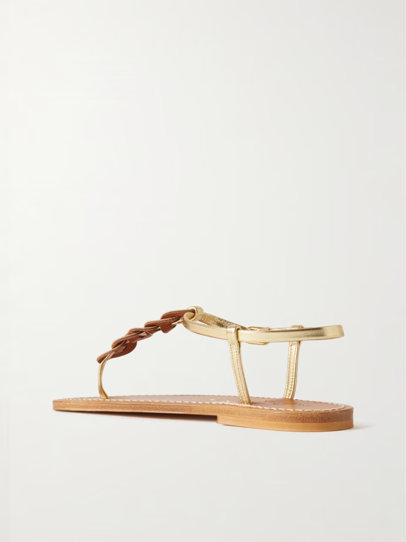 Lemovis woven metallic leather sandals Lemovis woven metallic leather sandals