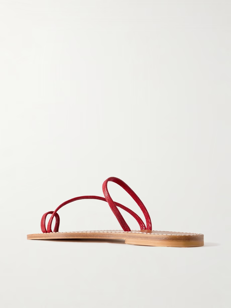 Actium lizard-effect leather sandals Actium lizard-effect leather sandals