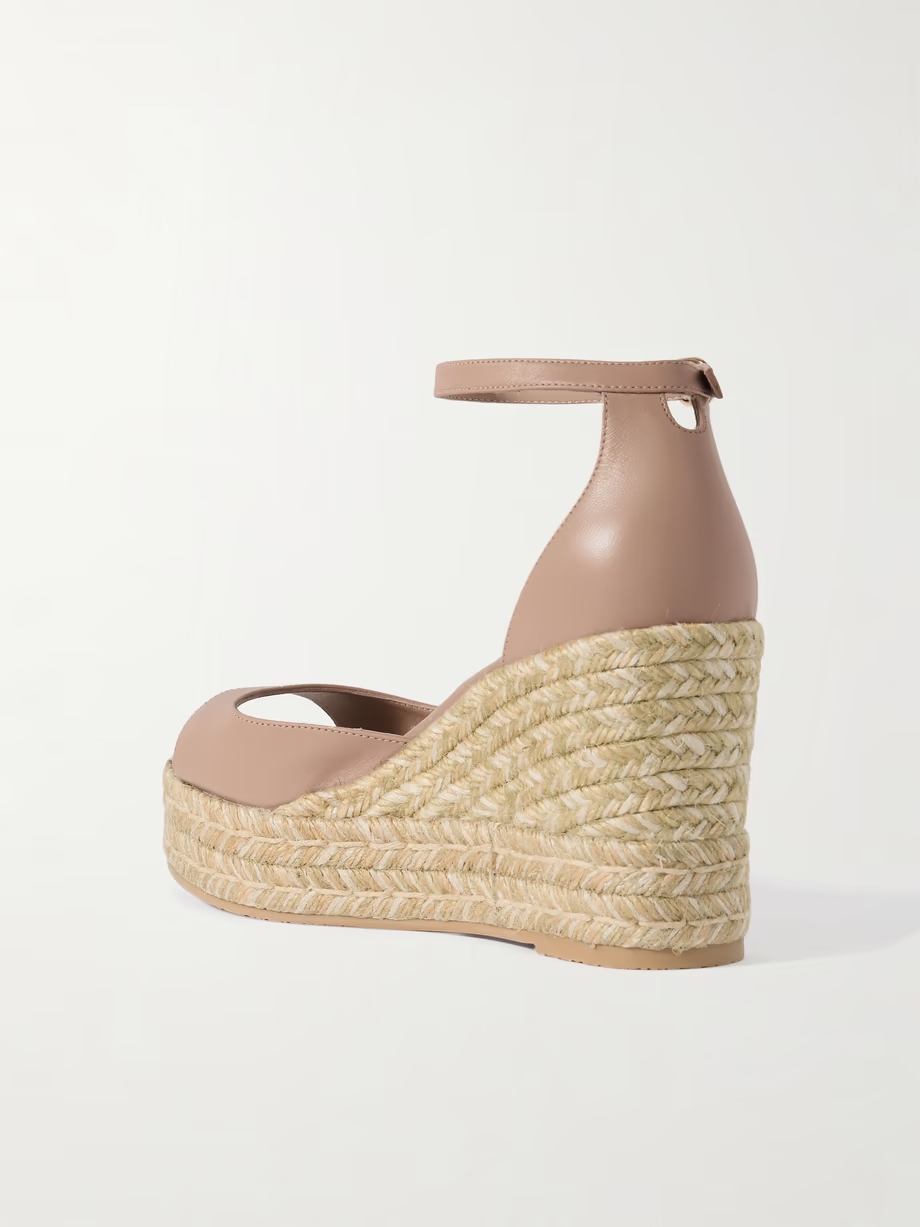 Nudistia leather espadrille wedge sandals Nudistia leather espadrille wedge sandals