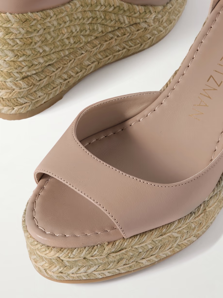 Nudistia leather espadrille wedge sandals Nudistia leather espadrille wedge sandals