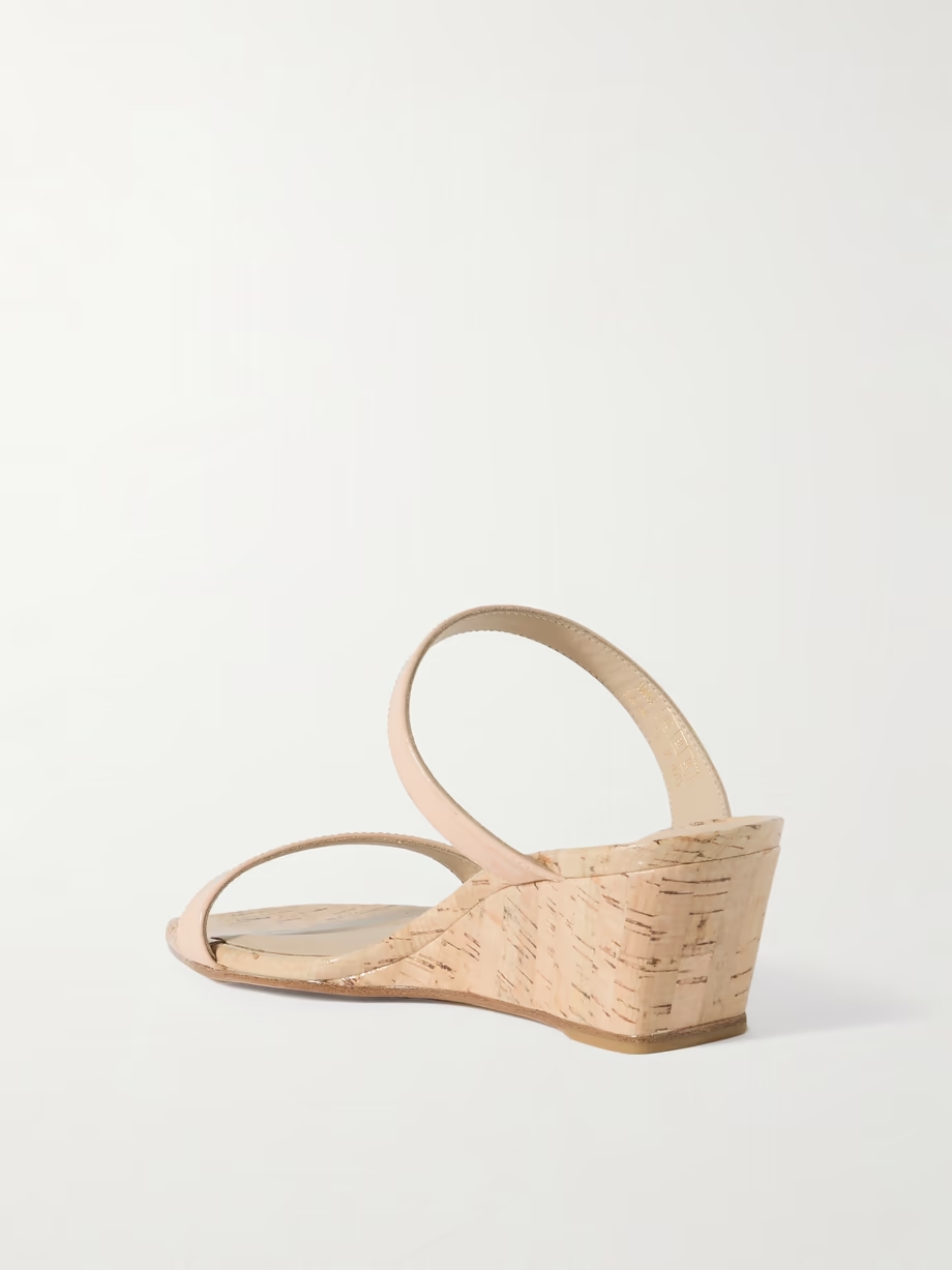 Aleena patent-leather wedge sandals Aleena patent-leather wedge sandals
