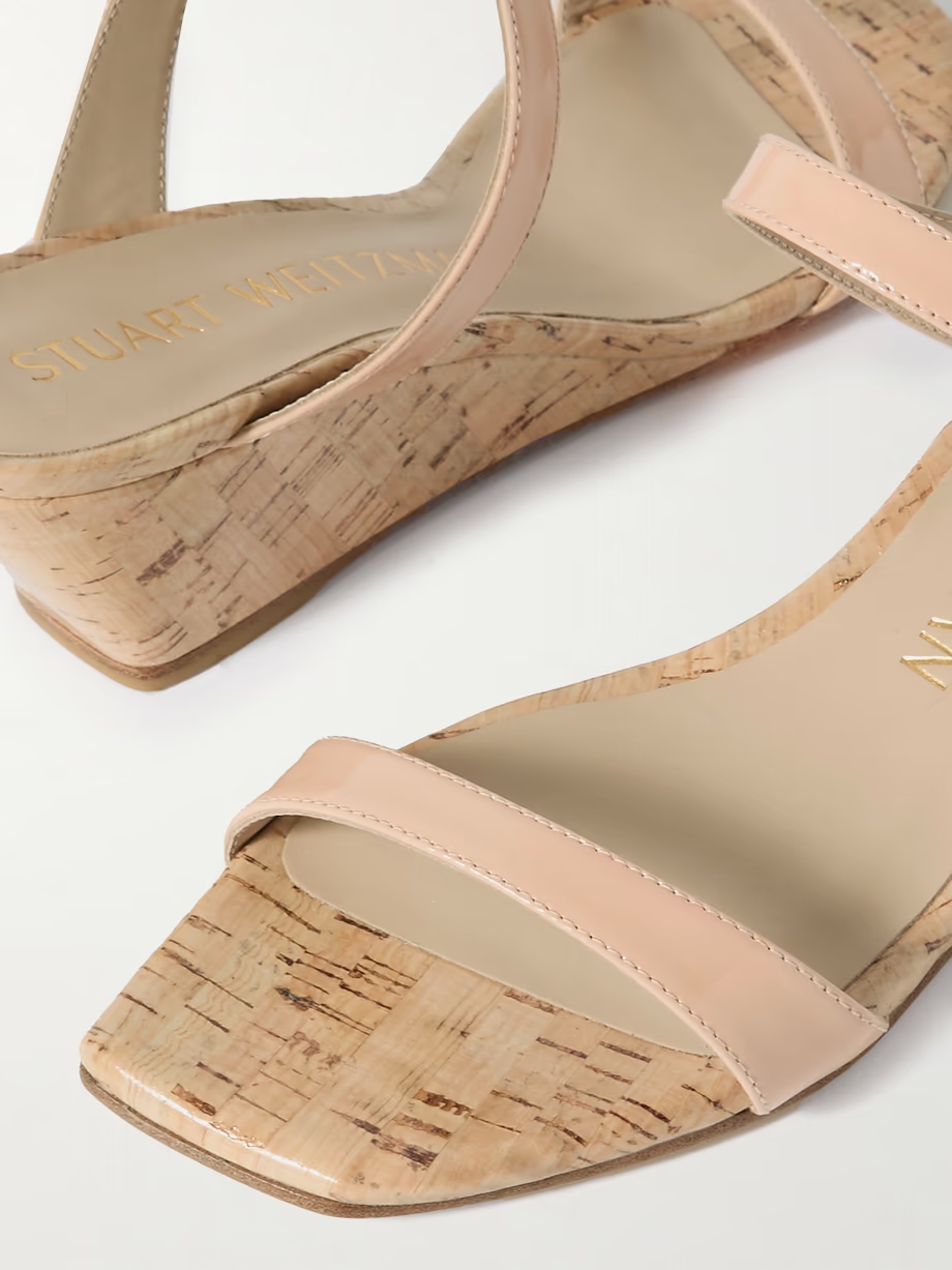 Aleena patent-leather wedge sandals Aleena patent-leather wedge sandals