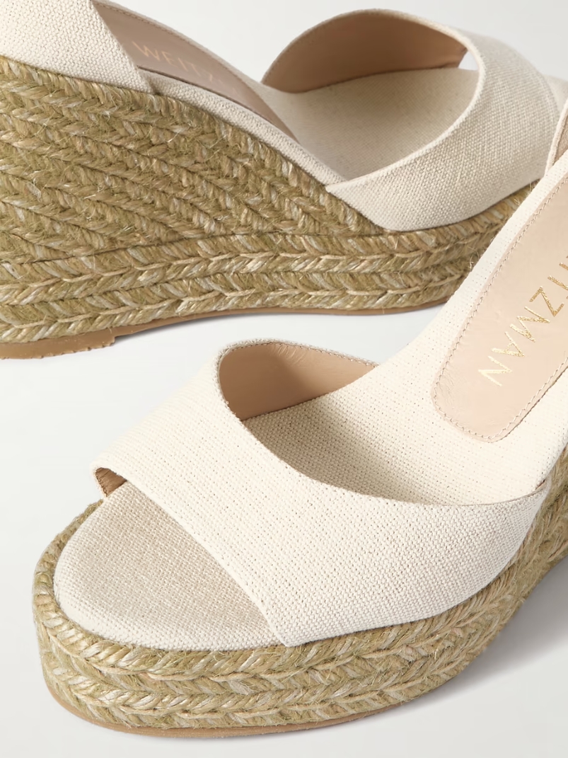 Linen espadrille wedge sandals Linen espadrille wedge sandals