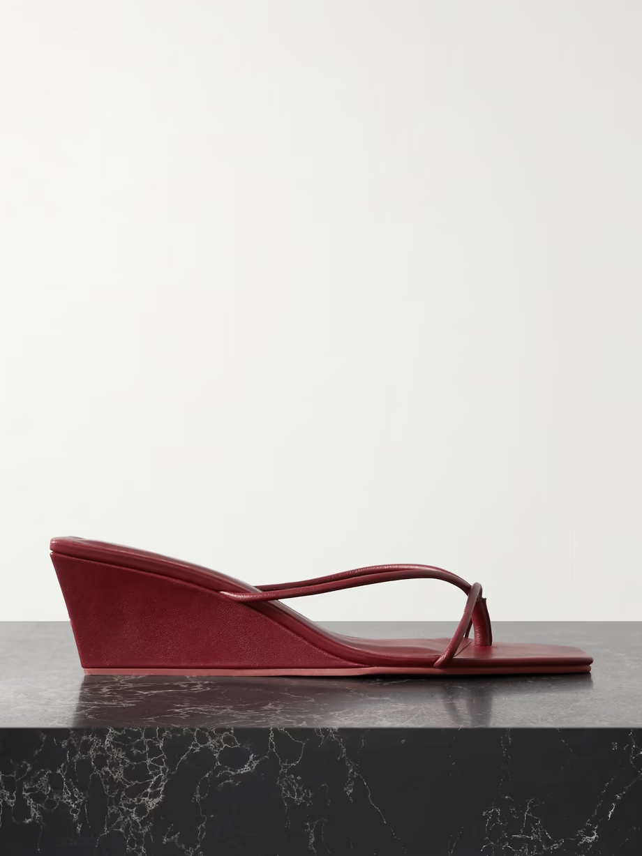 Leather wedge sandals Leather wedge sandals