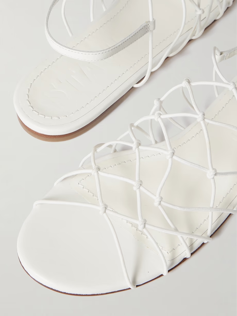 Gio knotted elastic and leather sandals Gio knotted elastic and leather sandals