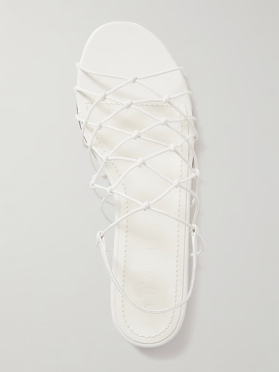 Gio knotted elastic and leather sandals Gio knotted elastic and leather sandals