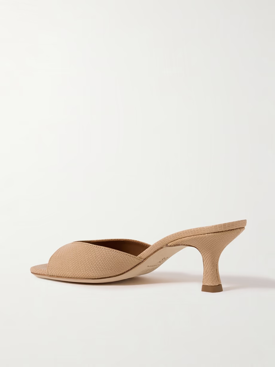 Brigitte snake-effect leather mules Brigitte snake-effect leather mules
