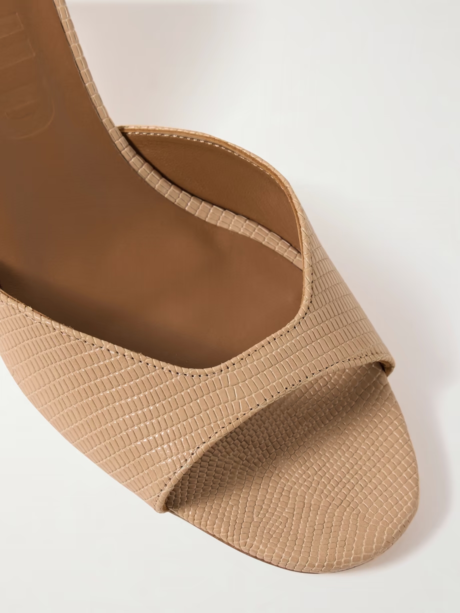 Brigitte snake-effect leather mules Brigitte snake-effect leather mules
