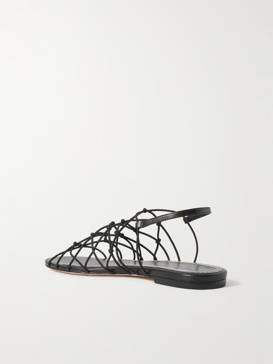 Gio knotted elastic and leather sandals Gio knotted elastic and leather sandals