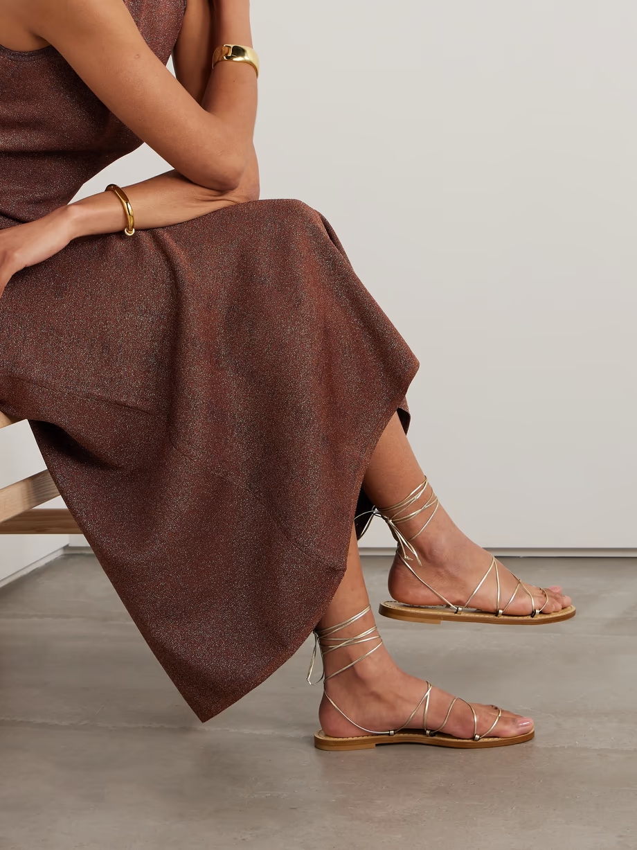 The Serengeti metallic leather sandals The Serengeti metallic leather sandals