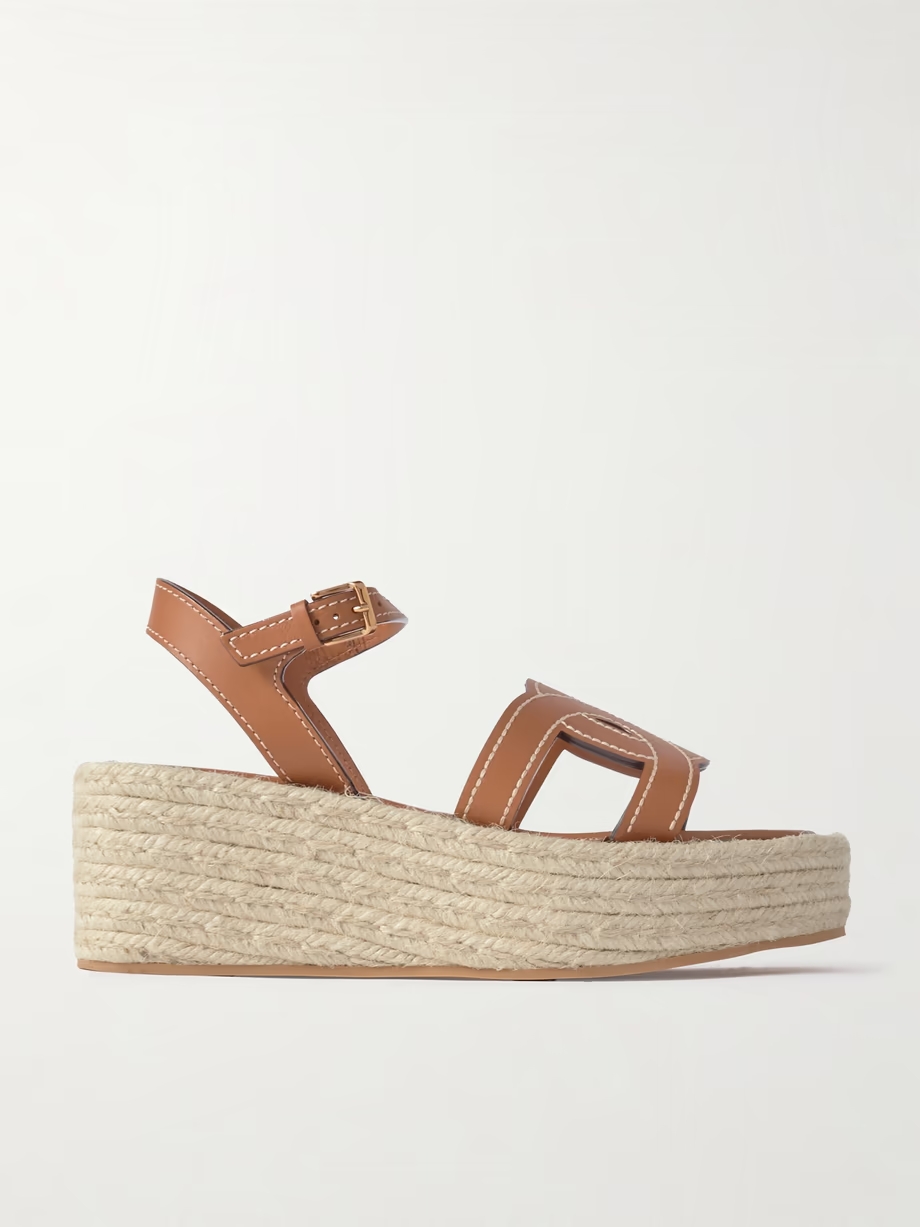 Kate cutout leather wedge sandals Kate cutout leather wedge sandals