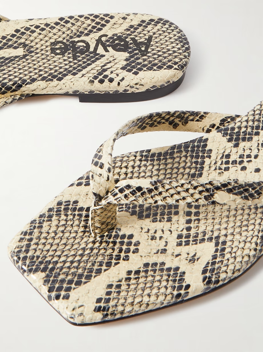 Renee snake-effect leather sandals Renee snake-effect leather sandals